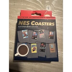 Nintendo NES Game Cartridge Coasters 8 Pack - Super Mario Bros Zelda Donkey Kong